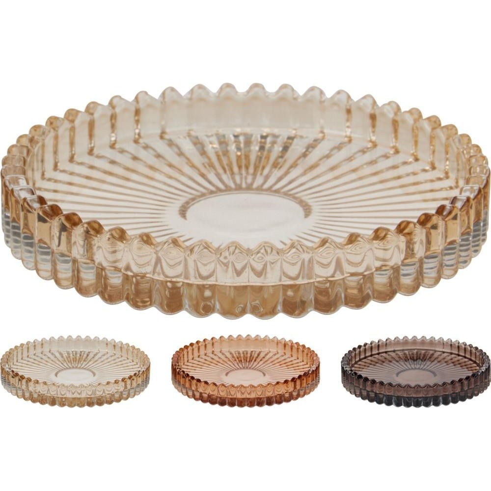 PIATTO VETRO PCANDELA 10CM 3A